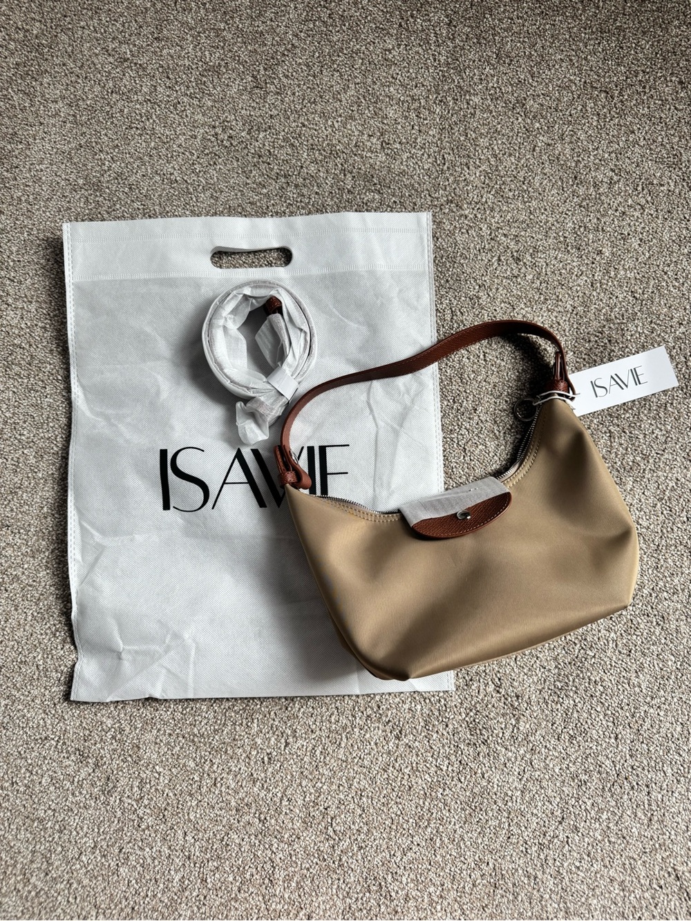 NWT ISAVIE Lena Crescent Bag
